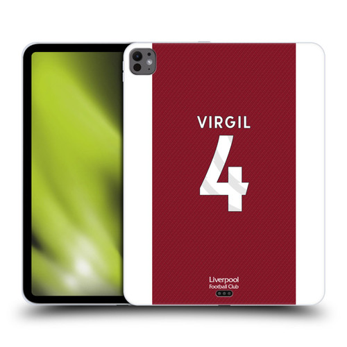 Liverpool Football Club 2023/24 Players Home Kit Virgil van Dijk Soft Gel Case for Apple iPad Pro 13 M4 2024