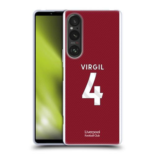 Liverpool Football Club 2023/24 Players Home Kit Virgil van Dijk Soft Gel Case for Sony Xperia 1 V 5G