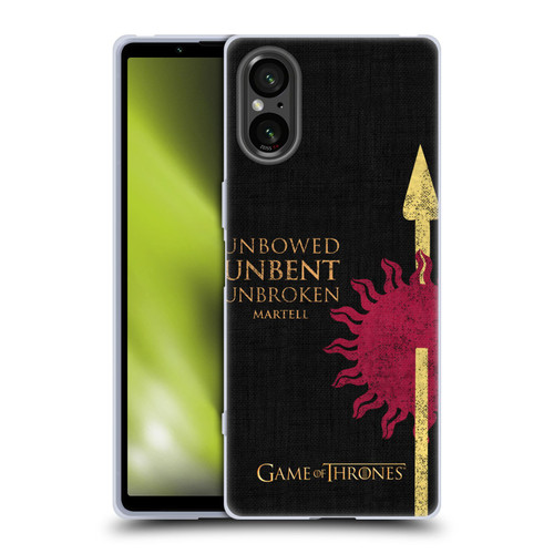 HBO Game of Thrones House Mottos Martell Soft Gel Case for Sony Xperia 5 V 5G