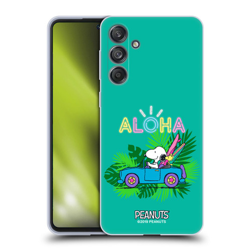 Peanuts Snoopy Aloha Disco Tropical Surf Soft Gel Case for Samsung Galaxy M55 5G