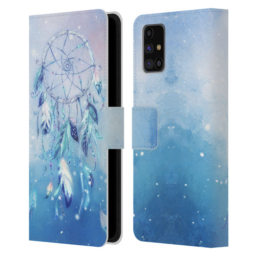 Simone Gatterwe Assorted Designs Blue Dreamcatcher Leather Book Wallet Case Cover For Samsung Galaxy M31s (2020)