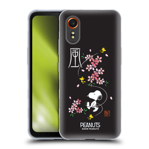 Peanuts Oriental Snoopy Cherry Blossoms Soft Gel Case for Samsung Galaxy Xcover7 5G
