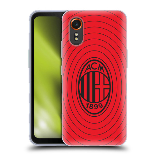 AC Milan Art Red And Black Soft Gel Case for Samsung Galaxy Xcover7 5G