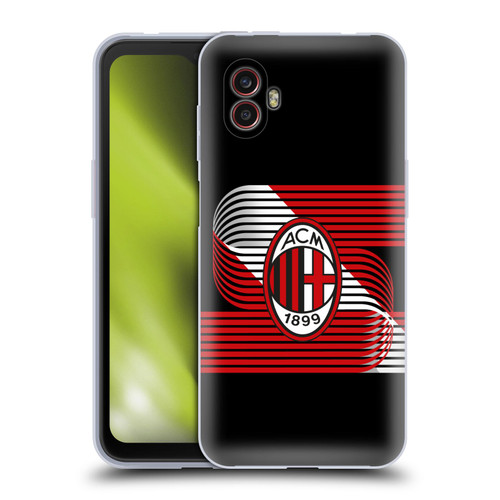 AC Milan Crest Patterns Diagonal Soft Gel Case for Samsung Galaxy Xcover6 Pro/Pro2
