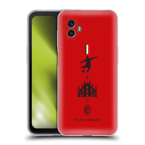 AC Milan Crest Patterns Red Soft Gel Case for Samsung Galaxy Xcover6 Pro/Pro2