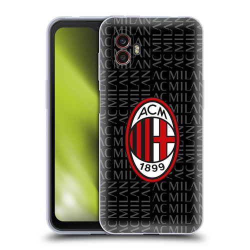 AC Milan Crest Patterns Red And Grey Soft Gel Case for Samsung Galaxy Xcover6 Pro/Pro2