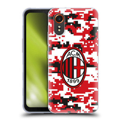AC Milan Crest Patterns Digital Camouflage Soft Gel Case for Samsung Galaxy Xcover7 5G