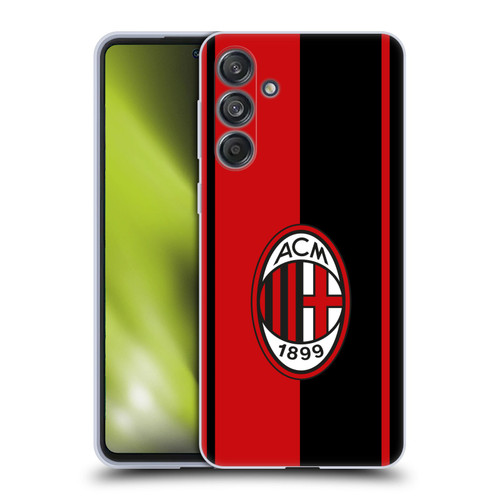 AC Milan Crest Red And Black Soft Gel Case for Samsung Galaxy M55 5G