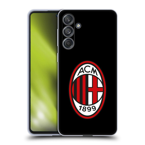 AC Milan Crest Full Colour Black Soft Gel Case for Samsung Galaxy M55 5G