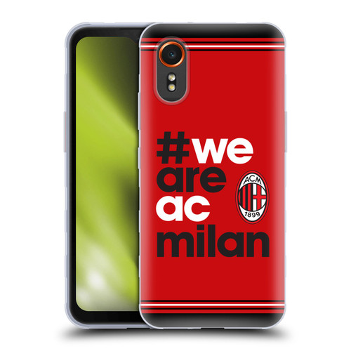 AC Milan Crest Stripes Soft Gel Case for Samsung Galaxy Xcover7 5G