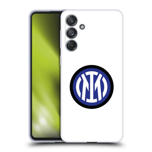 Fc Internazionale Milano Badge Logo On White Soft Gel Case for Samsung Galaxy M55 5G