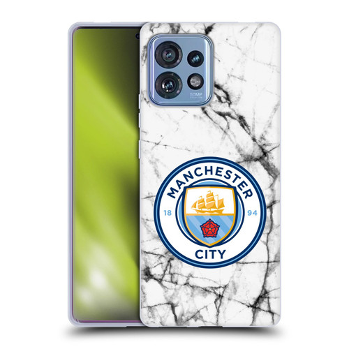 Manchester City Man City FC Marble Badge Full Colour Soft Gel Case for Motorola Moto Edge 40 Pro
