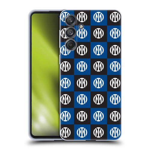 Fc Internazionale Milano Patterns Crest Soft Gel Case for Samsung Galaxy M55 5G