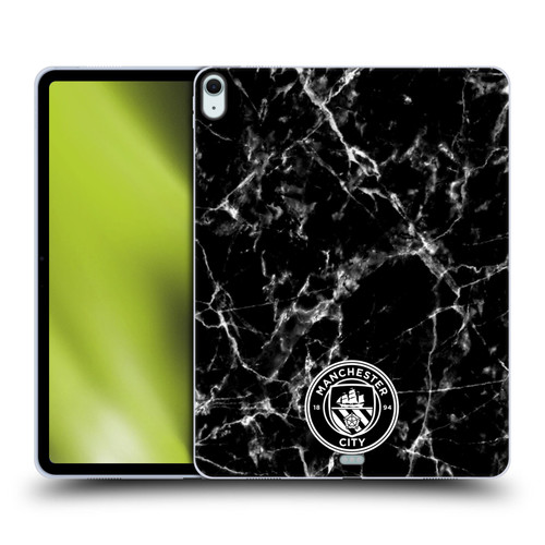 Manchester City Man City FC Marble Badge Black White Mono Soft Gel Case for Apple iPad Air 13 2024