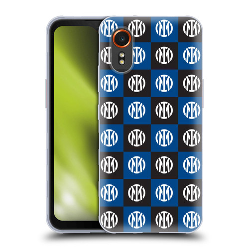 Fc Internazionale Milano Patterns Crest Soft Gel Case for Samsung Galaxy Xcover7 5G