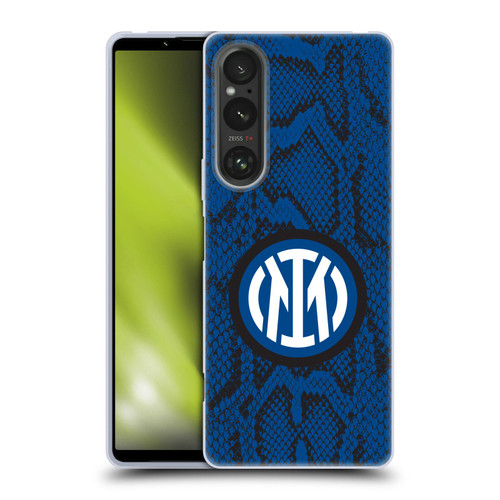 Fc Internazionale Milano Patterns Snake Soft Gel Case for Sony Xperia 1 V 5G