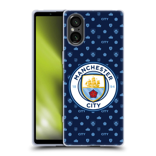 Manchester City Man City FC Patterns Dark Blue Soft Gel Case for Sony Xperia 5 V 5G