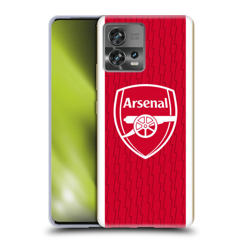 Arsenal FC 2023/24 Crest Kit Home Soft Gel Case for Motorola Moto Edge 30 Fusion