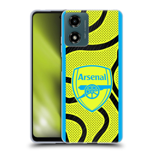 Arsenal FC 2023/24 Crest Kit Away Soft Gel Case for Motorola Moto G04/G04s/G24 4G