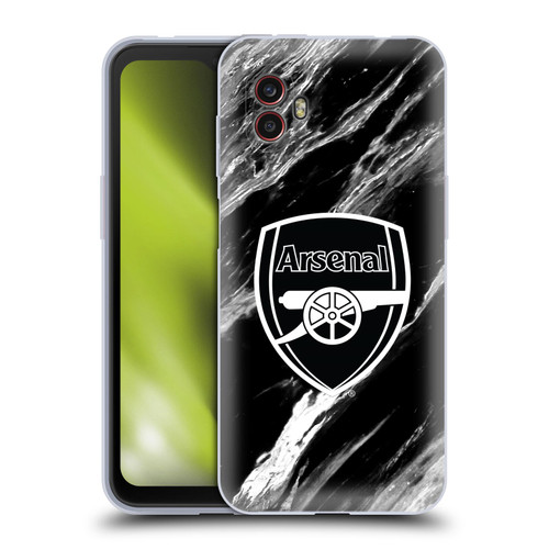 Arsenal FC Crest Patterns Marble Soft Gel Case for Samsung Galaxy Xcover6 Pro/Pro2
