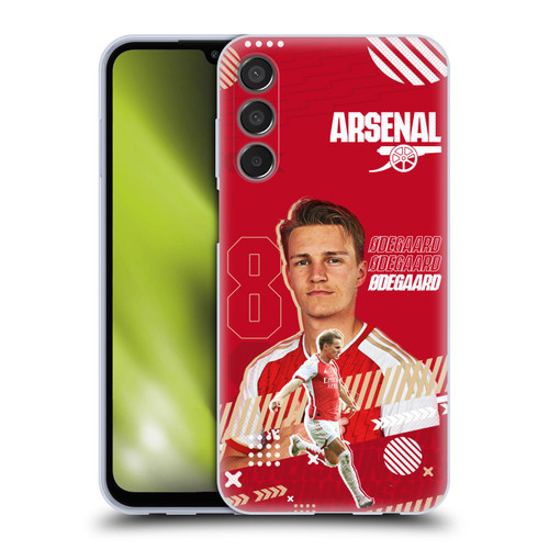 Arsenal FC 2023/24 First Team Martin Ødegaard Soft Gel Case for Samsung Galaxy M15/F15 5G