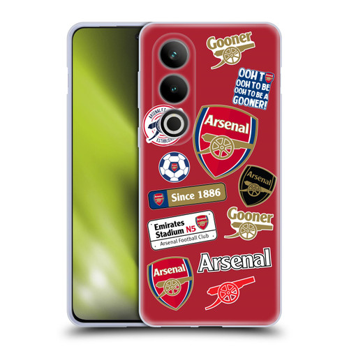 Arsenal FC Logos Collage Soft Gel Case for OPPO OnePlus Ace 3V 5G