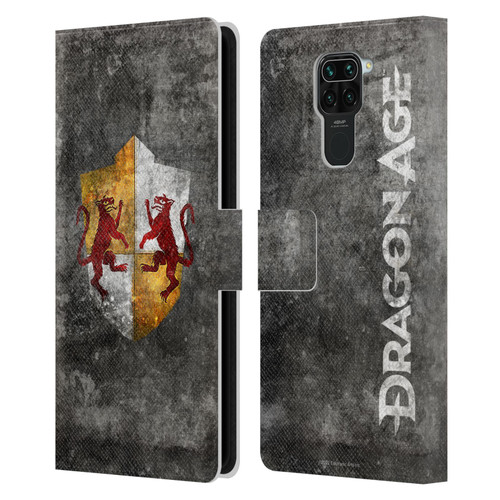 EA Bioware Dragon Age Heraldry Ferelden Distressed Leather Book Wallet Case Cover For Xiaomi Redmi Note 9 / Redmi 10X 4G