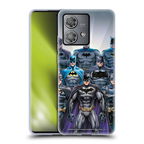Batman DC Comics Iconic Comic Book Costumes Through The Years Soft Gel Case for Motorola Edge 40 Neo 5G