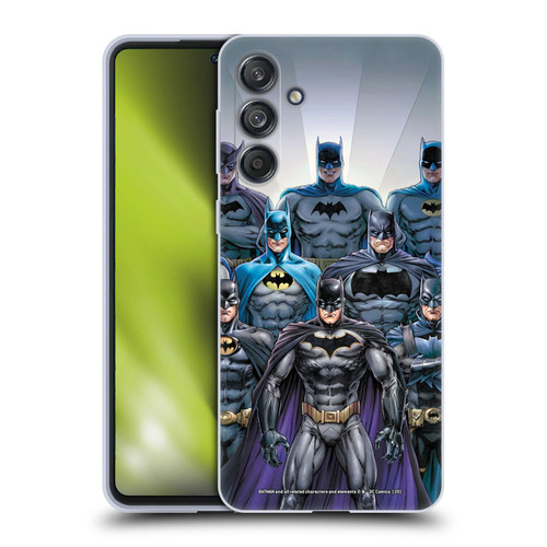Batman DC Comics Iconic Comic Book Costumes Through The Years Soft Gel Case for Samsung Galaxy M55 5G