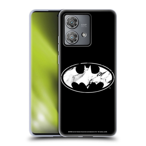 Batman DC Comics Logos Marble Soft Gel Case for Motorola Edge 40 Neo 5G