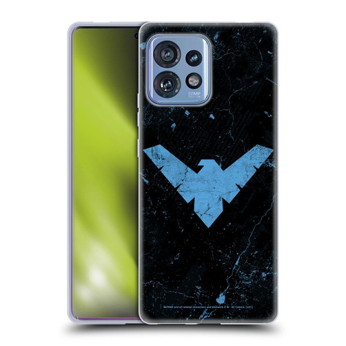 Batman DC Comics Nightwing Logo Grunge Soft Gel Case for Motorola Moto Edge 40 Pro