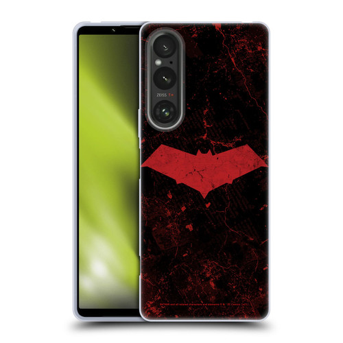 Batman DC Comics Red Hood Logo Grunge Soft Gel Case for Sony Xperia 1 V 5G