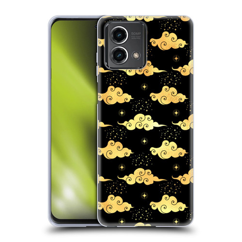 Haroulita Celestial Gold Cloud And Star Soft Gel Case for Motorola Moto G Stylus 5G 2023