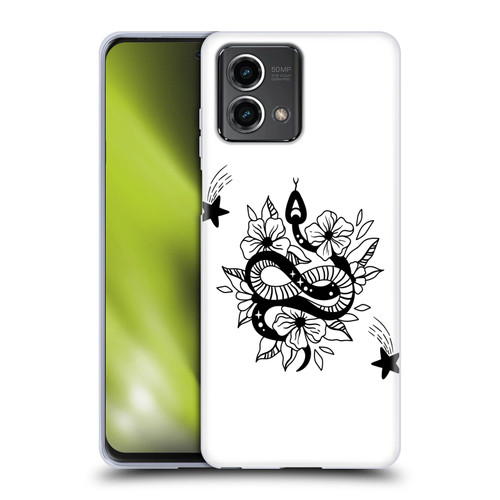 Haroulita Celestial Tattoo Snake And Flower Soft Gel Case for Motorola Moto G Stylus 5G 2023