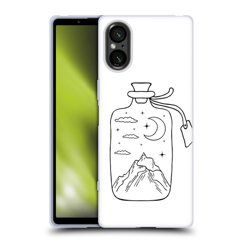 Haroulita Celestial Tattoo Bottle Soft Gel Case for Sony Xperia 5 V 5G