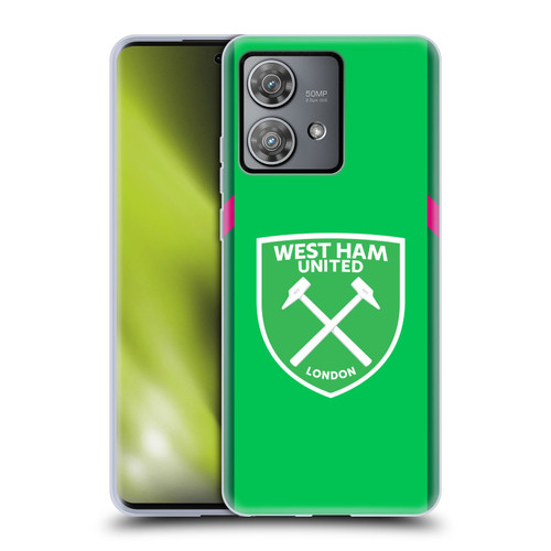 West Ham United FC 2023/24 Crest Kit Home Goalkeeper Soft Gel Case for Motorola Edge 40 Neo 5G