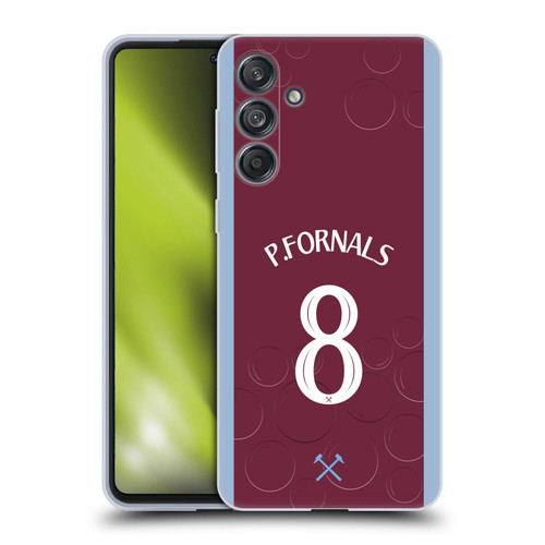 West Ham United FC 2023/24 Players Home Kit Pablo Fornals Soft Gel Case for Samsung Galaxy M55 5G