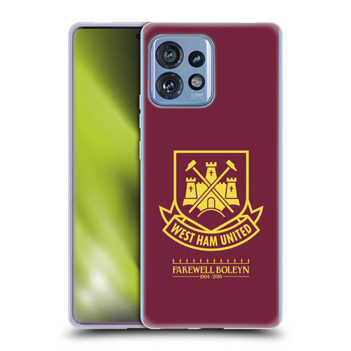 West Ham United FC Retro Crest 2015/16 Final Home Soft Gel Case for Motorola Moto Edge 40 Pro