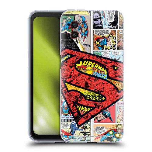 Superman DC Comics Comicbook Art Oversized Logo Soft Gel Case for Samsung Galaxy Xcover6 Pro/Pro2