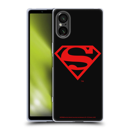 Superman DC Comics Logos Black And Red Soft Gel Case for Sony Xperia 5 V 5G