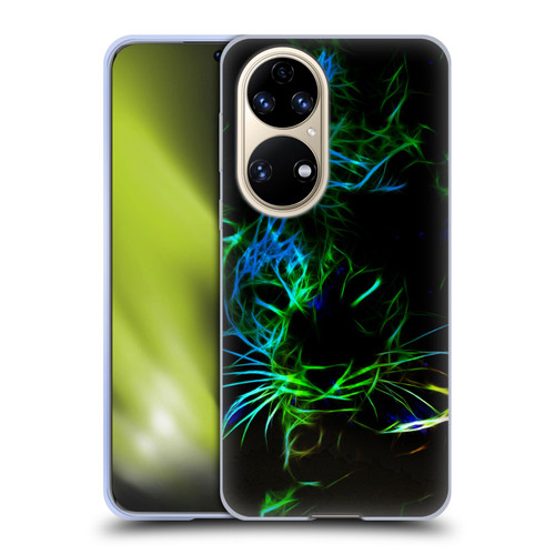 Simone Gatterwe Animals Neon Leopard Soft Gel Case for Huawei P50
