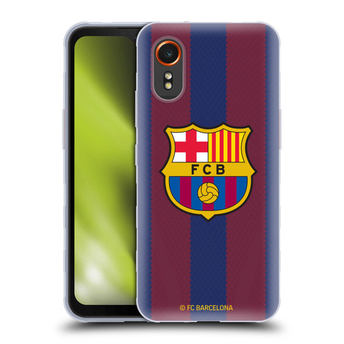 FC Barcelona 2023/24 Crest Kit Home Soft Gel Case for Samsung Galaxy Xcover7 5G