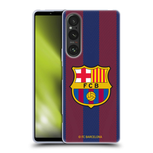 FC Barcelona 2023/24 Crest Kit Home Soft Gel Case for Sony Xperia 1 V 5G