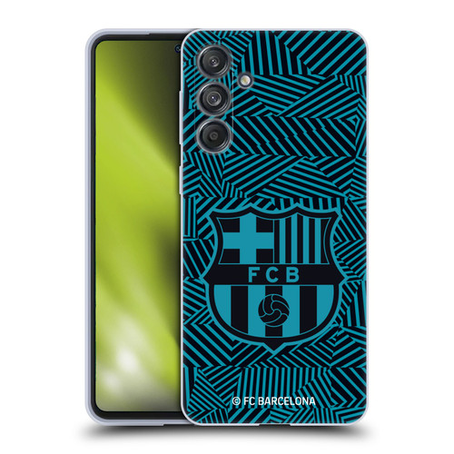 FC Barcelona Crest Black Soft Gel Case for Samsung Galaxy M55 5G
