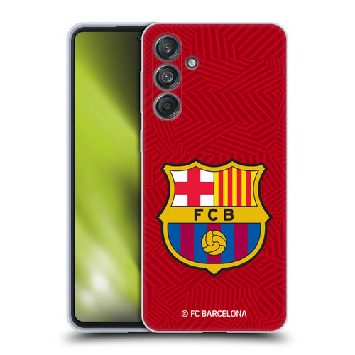 FC Barcelona Crest Red Soft Gel Case for Samsung Galaxy M55 5G