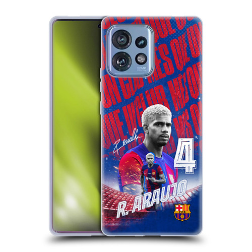 FC Barcelona 2023/24 First Team Ronald Araújo Soft Gel Case for Motorola Moto Edge 40 Pro