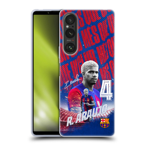FC Barcelona 2023/24 First Team Ronald Araújo Soft Gel Case for Sony Xperia 1 V 5G