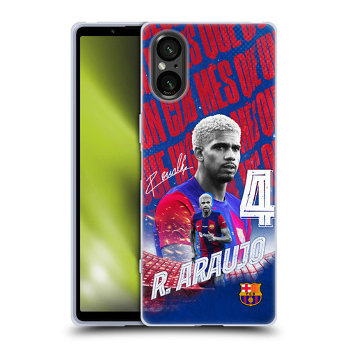 FC Barcelona 2023/24 First Team Ronald Araújo Soft Gel Case for Sony Xperia 5 V 5G