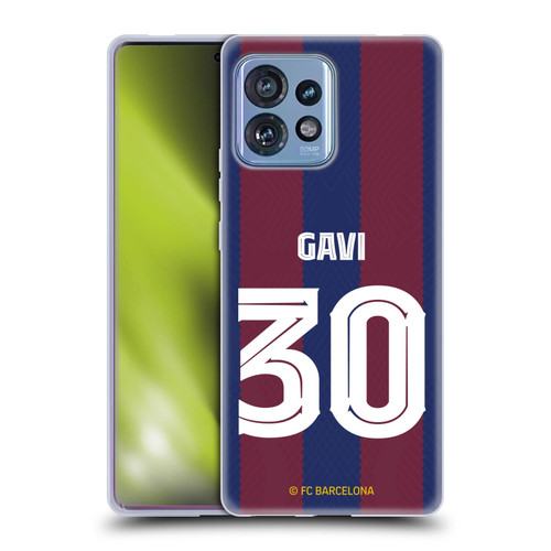 FC Barcelona 2023/24 Players Home Kit Gavi Soft Gel Case for Motorola Moto Edge 40 Pro
