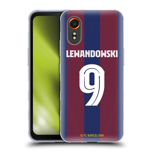 FC Barcelona 2023/24 Players Home Kit Robert Lewandowski Soft Gel Case for Samsung Galaxy Xcover7 5G